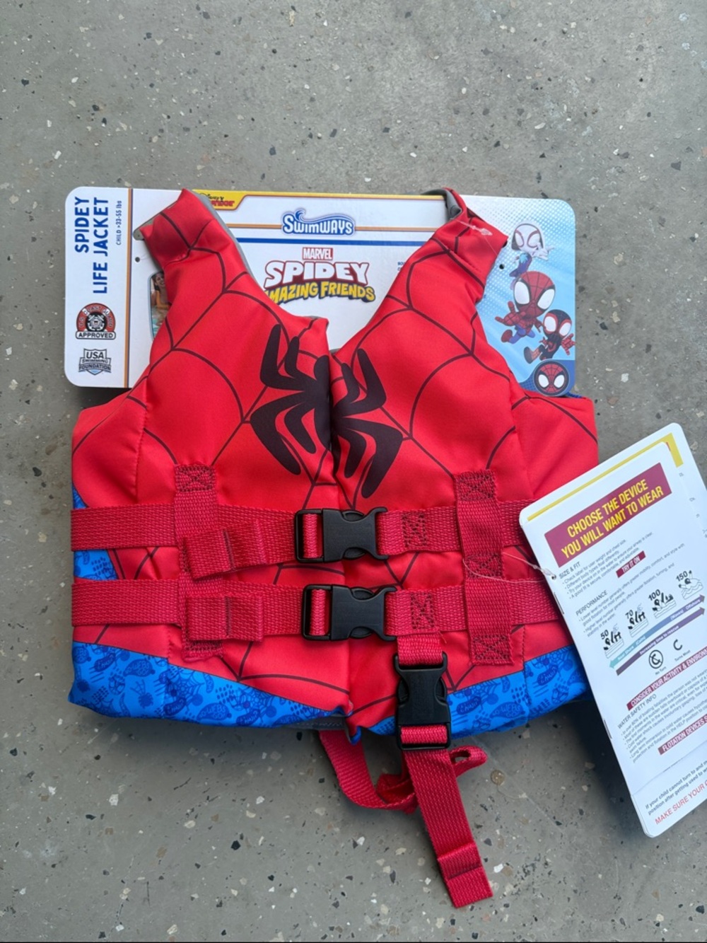 Marvel Spidey Red and Blue Kids Life Jacket